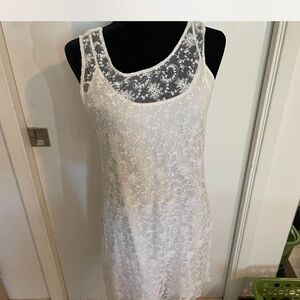American Eagle Outfitters White Lace Chemise